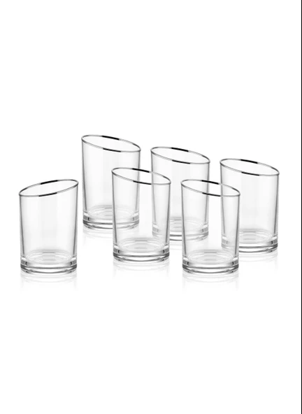 The Mia Gina Kahve Yanı Su Bardağı Gümüş 6lı Set