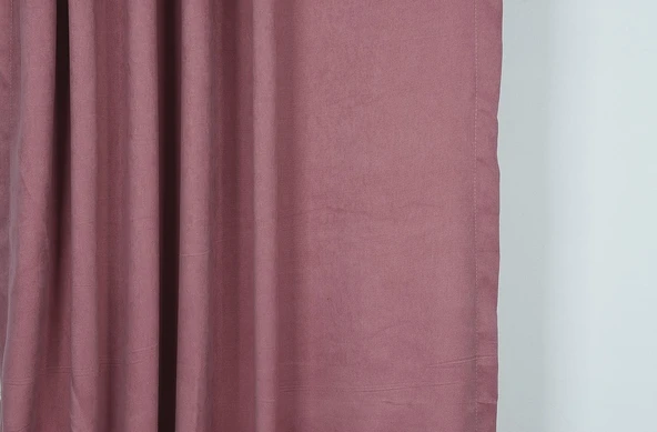 DOKUMA GÜL KURUSU RENK (EKSTRAFOR BÜZGÜLÜ) TEK KANAT FON PERDE 150x260 CM - Resim 4