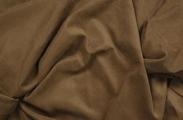 DOKUMA KAHVERENGİ RENK (EKSTRAFOR BÜZGÜLÜ) TEK KANAT FON PERDE 150x260 CM - Resim 8