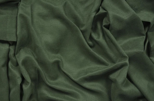 DOKUMA KOYU YEŞİL RENK (EKSTRAFOR BÜZGÜLÜ) TEK KANAT FON PERDE 150x260 CM - Resim 8