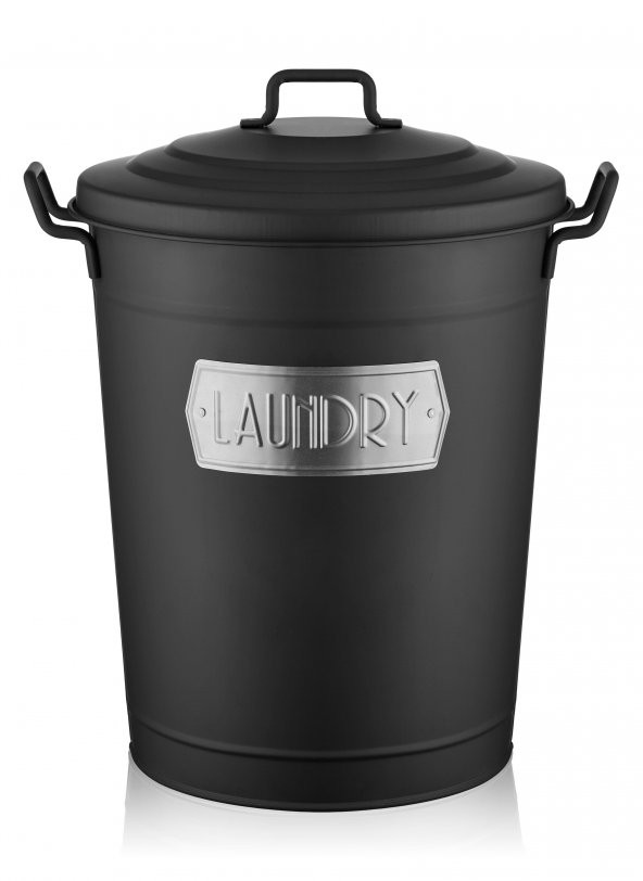 The Mia Çamaşır Sepeti - Siyah ürün görseli 1