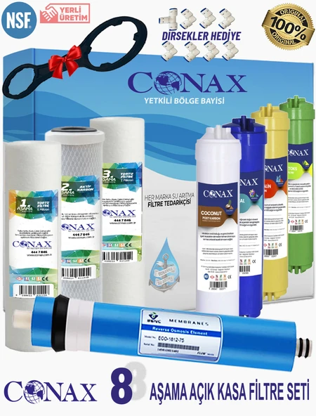 CONAX Açık Kasa 8 li Filtre Seti BENC Membranlı (Tüm Açık Kasa Cihazlar İçin) ürün görseli