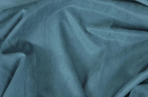 DOKUMA PETROL YEŞİLİ RENK (EKSTRAFOR BÜZGÜLÜ) TEK KANAT FON PERDE 150x260 CM - Resim 7