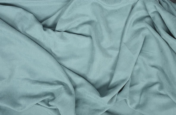 DOKUMA SU YEŞİLİ RENK (EKSTRAFOR BÜZGÜLÜ) TEK KANAT FON PERDE 150x260 CM - Resim 8