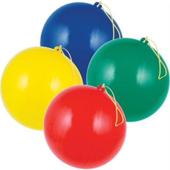 nistabolje 20 Adet Lastikli Zıpzıp Balon İpli Punch Panç Büyük Balon - 3