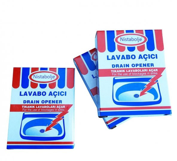 nistabolje Lavabo Açıcı 70 gr X 9 Paket Mutfak Banyo Wc Gider Açıcı