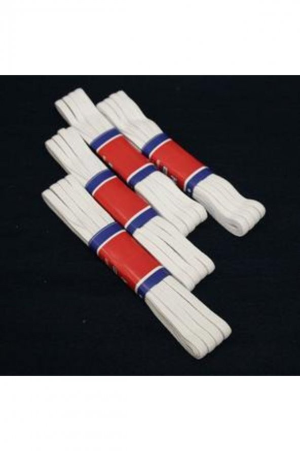 nistabolje 4 Adet 0.80 Cm Beyaz Bel Paça Don Lastiği Geniş Yassı Lastik 40 Metre ürün görseli 1
