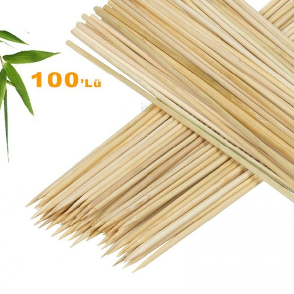 nistabolje 100 ADET Bambu Çöp Şiş Ahşap Şiş