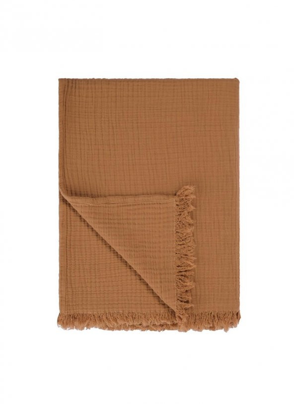 The Mia Koza Throw Terracotta Kahve 130x170 Cm