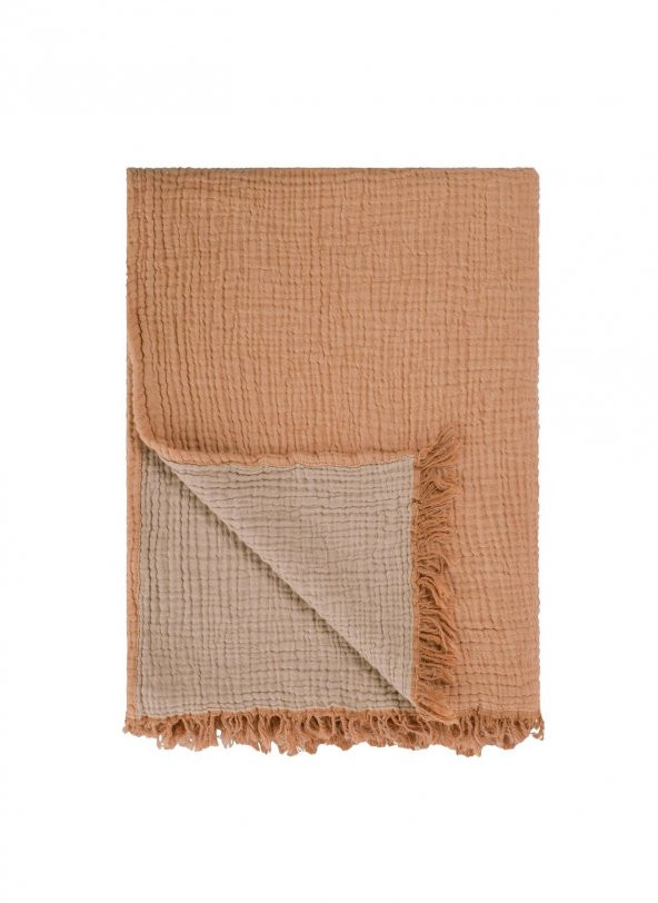 The Mia Koza Throw Terracotta Kahve 130x170 Cm