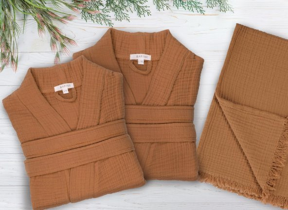 The Mia Koza Throw Terracotta Kahve 130x170 Cm - 3