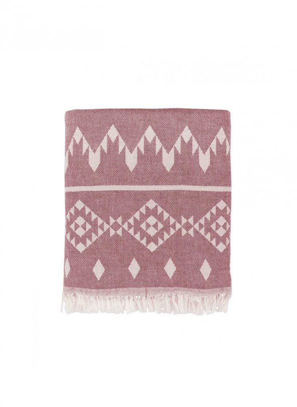 The Mia Kilim Throw Bordo 130x170 Cm