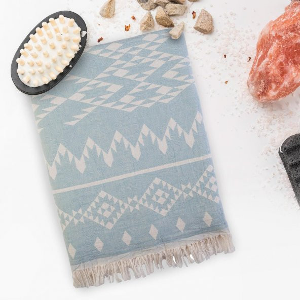 The Mia Kilim Throw Mavi 130x170 Cm - 2