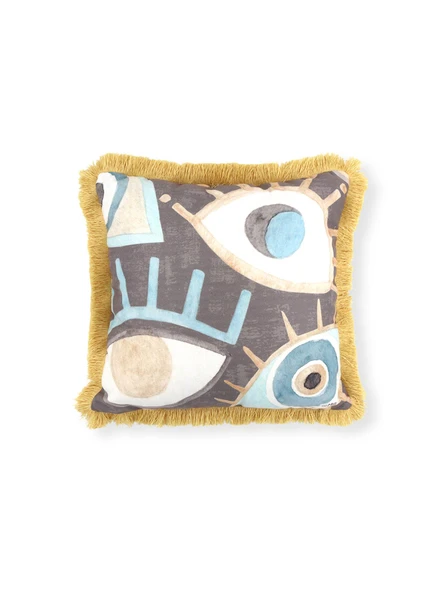 The Mia Amulet Kırlent Kahverengi Gold 45 x 45 Cm
