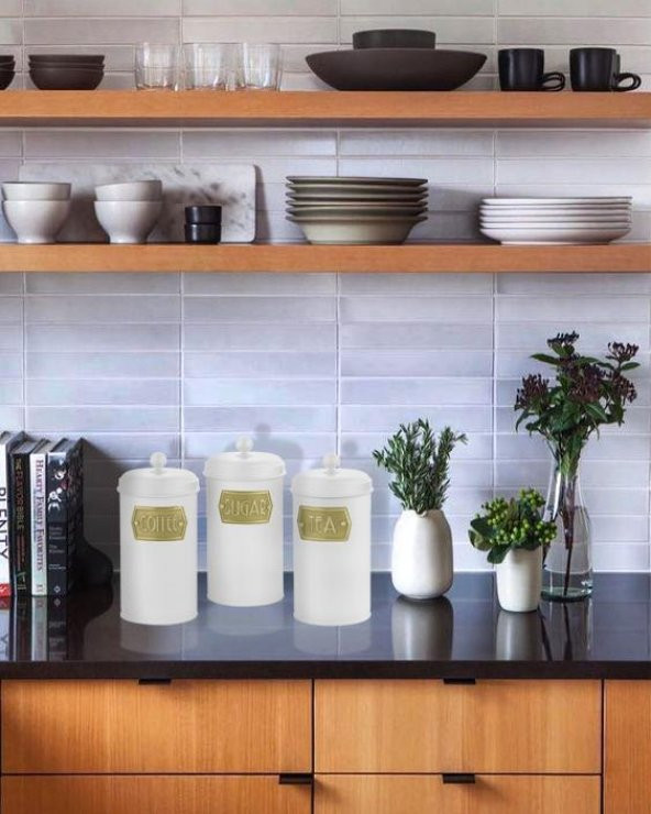 The Mia Çay Şeker Kahve Kavanozu - Beyaz - 2