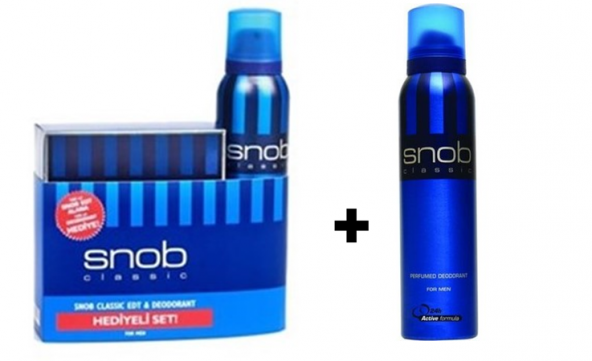 Snob Erkek Parfüm Seti + Snob Deodorant 150 ml