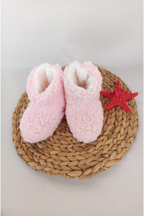 Diamondstar Pembe Peluş Kaydırmaz Tabanlı Panduf