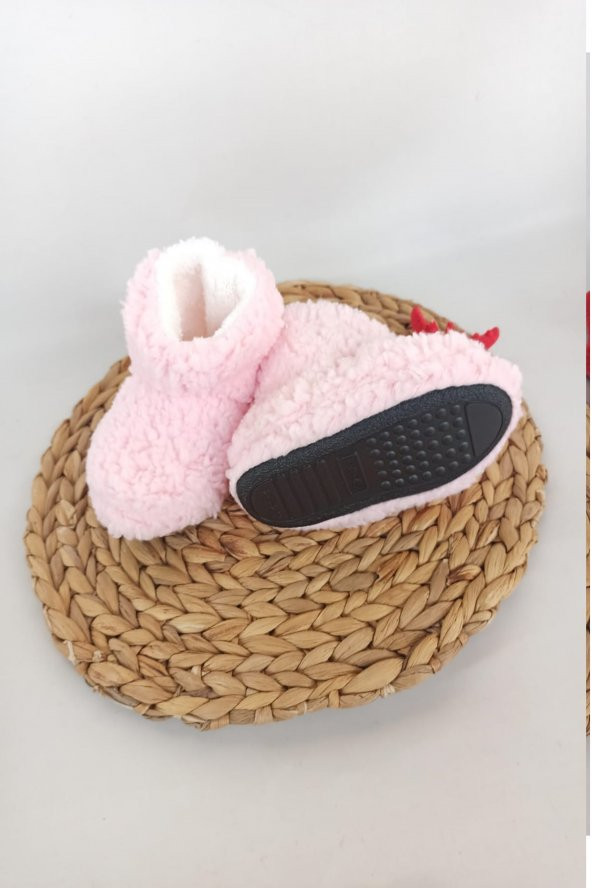 Diamondstar Pembe Peluş Kaydırmaz Tabanlı Panduf - 2