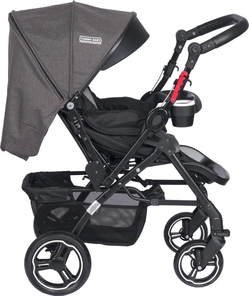Tommybaby Tornado Plus Black Alüminyum Lüx Çift Yön Bebek Arabası - 6