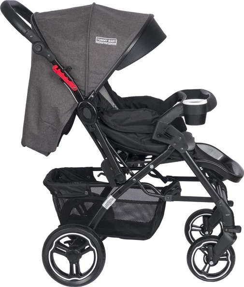 Tommybaby Tornado Plus Black Alüminyum Lüx Çift Yön Bebek Arabası - 5