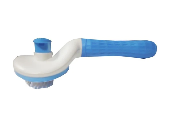 Clean Ucu Toplu Kedi Köpek Basmalı Otomatik Temizlenen Tarak Mavi - Resim 5