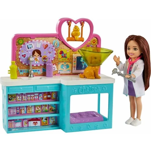 Barbie Chelsea Meslekleri Öğreniyor Veteriner Oyun Seti HGT12 - Resim 2