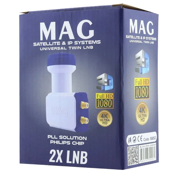 MAG ÇİFTLİ TWİN LNB ALTIN UÇLU PHILIPS CHİP - 2