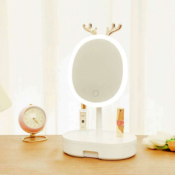 PM-7434 LEDLİ CEKMECELİ MAKYAJ AYNASI POWERMASTER