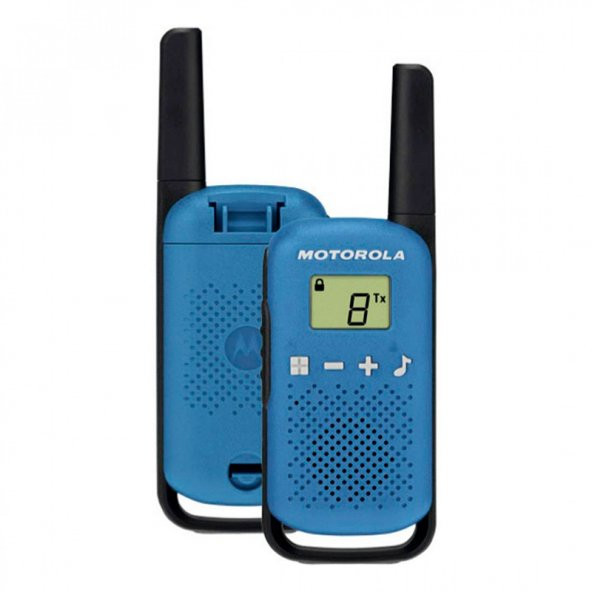 MOTOROLA TLKR-T42 PMR446 EL TELSİZİ 3LÜ PAKET 4 KM MEZİLLİ 8 KANAL (3 ADET İNCE PİL)