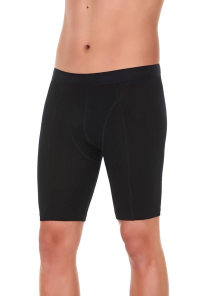 6 Adet Yıldız Erkek Modal Uzun Boxer Short Siyah 161