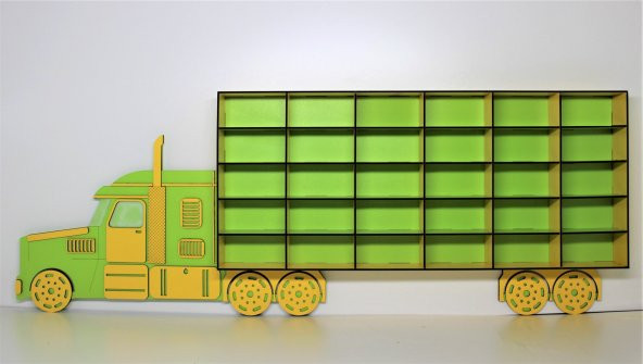 Turkafone Ahşap Dekoratif Tır Araba Rafı