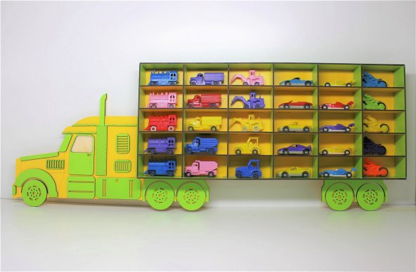 Turkafone Ahşap Dekoratif Tır Araba Rafı - 5