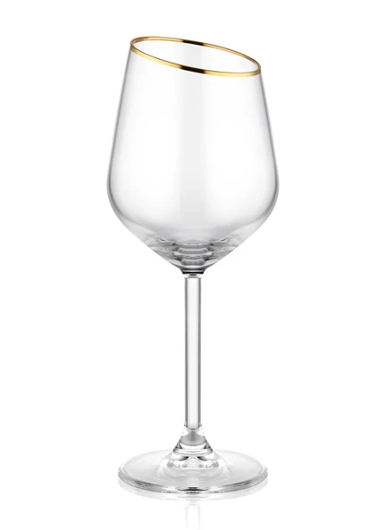 The Mia Gina Şarap Kadehi Gold 6lı Set - 2