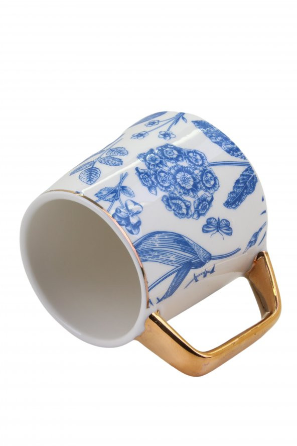 200 Ml Porselen Fincan Renkli Desenli Altın Yaldızlı Çay Kahve Meyve Suyu Bardağı - 2