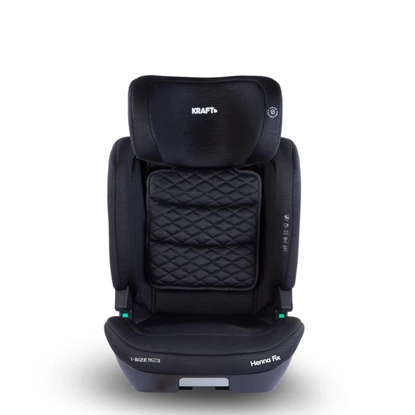 Kraft Henna Fix i-size (100-150 cm) 15-36 Kg Oto Koltuğu Siyah - Resim 9