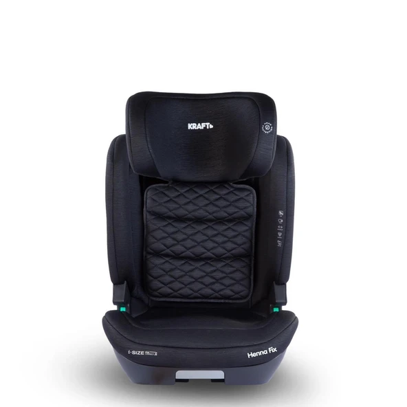 Kraft Henna Fix i-size (100-150 cm) 15-36 Kg Oto Koltuğu Siyah - Resim 2