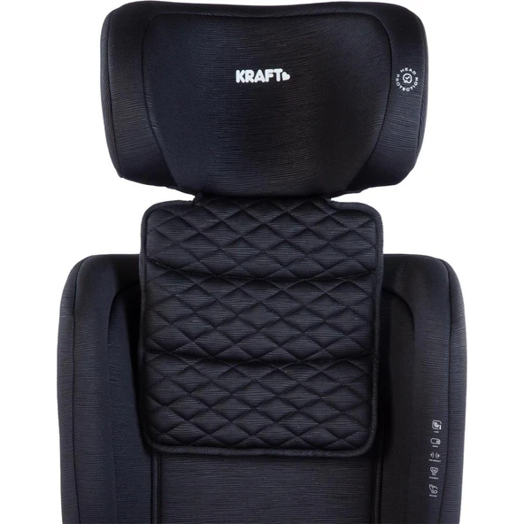 Kraft Henna Fix i-size (100-150 cm) 15-36 Kg Oto Koltuğu Siyah - Resim 7