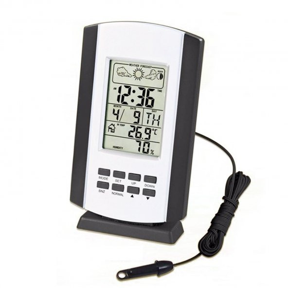 TT T-ECHNI-C H-115AB Termometre Dijital İç Dış Ortam Alarm Saatli