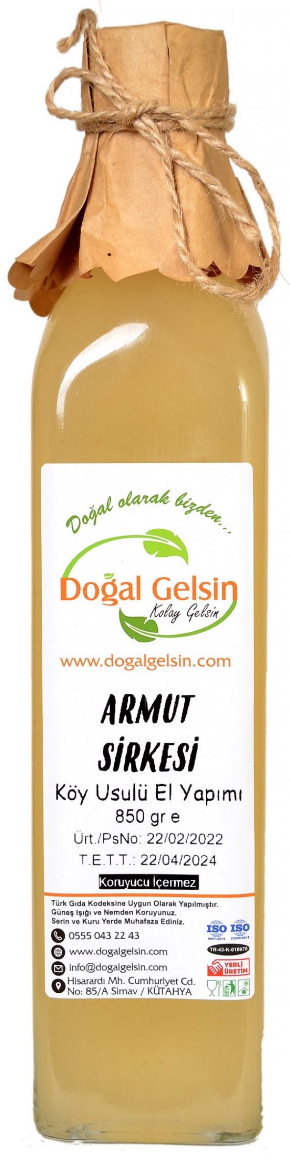 Doğal Gelsin Armut Sirkesi - 500 ml