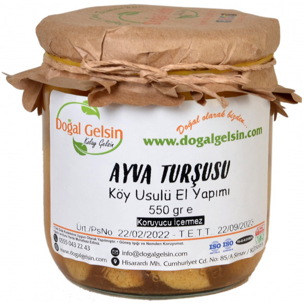 Doğal Gelsin Ayva Turşusu - 550 gr