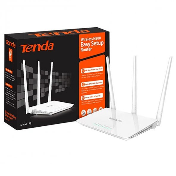F3 4 PORT 300 MBPS 3 ANTENLİ ACCESS POİNT ROUTER TENDA