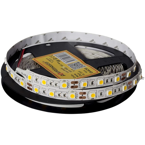 LED SERİT 3 CİPLİ MAVİ İC MEKAN SİLİKONSUZ 60 LED 5 METRE FİYATI POWERMASTER (5050)
