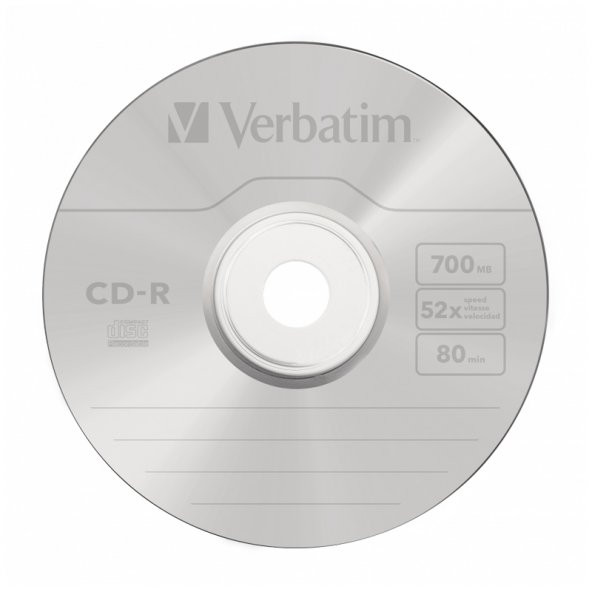 VERBATİM CD-R AZO 700MB 52X 80MIN 50Lİ PAKET - Resim 2