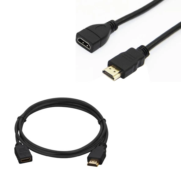 HDMI KABLO ERKEK DİSİ GOLD UCLU 25 CM UZATMA (MİNİ HD REC. İCİN)