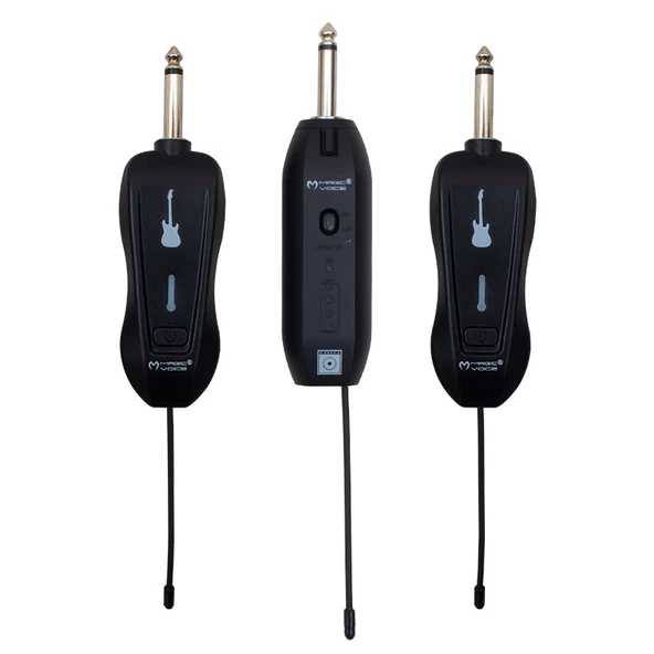 MV-19592 UHF GİTAR TİP KABLOSUZ MİKROFON UCLU SET MAGICVOICE