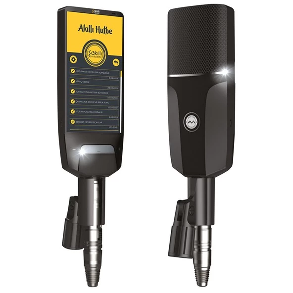 AKILLI MİKROFON DOKUNMATİK EKRANLI WİFİ DESTEKLİ CİFT MİKROFONLU DHS1V1 - Resim 3