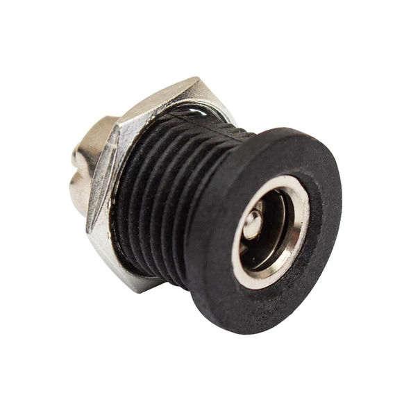 ADAPTÖR FİŞİ İÇİ METAL 12 MM YUVARLAK SOMUNLU DC 2.1MM ŞASE (IC-258C)