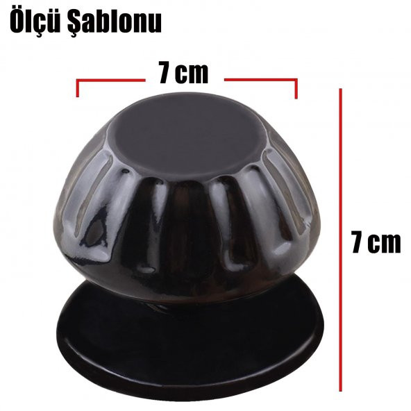 Papatya Baba Kapı Tokmağı Kapı Topuzu Kolu Metal Tokmak Siyah - Resim 3