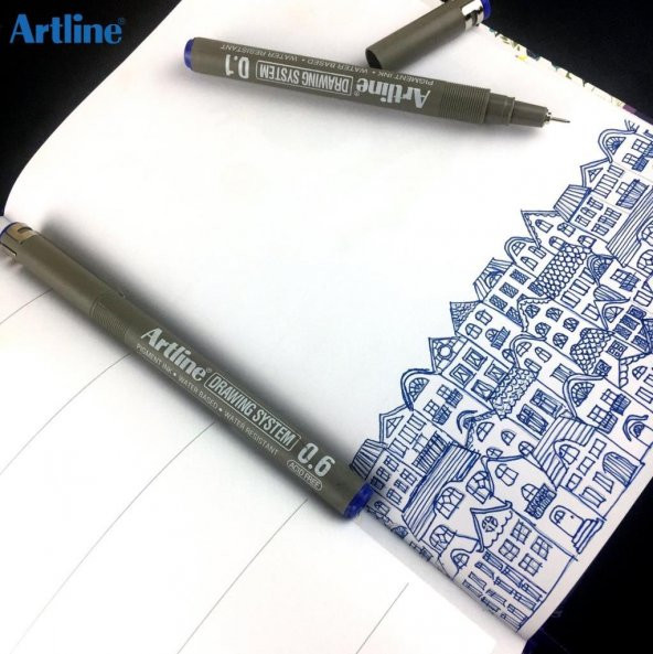 ARTLINE CIZIM KALEMI DRAWING FIRCA UC SIYAH 23FN - 3