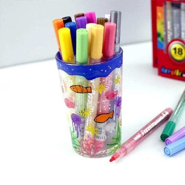 Valkyrie Leto Akrilik 12 Adet Marker Kalem Seti - 6